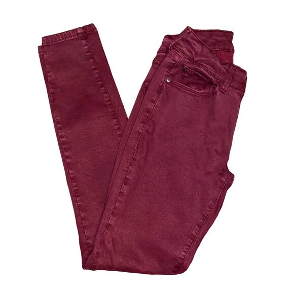 Buffalo David Bitton Hope Skinny BL14409 Jeans Size 26 Burgundy - Picture 2 of 9
